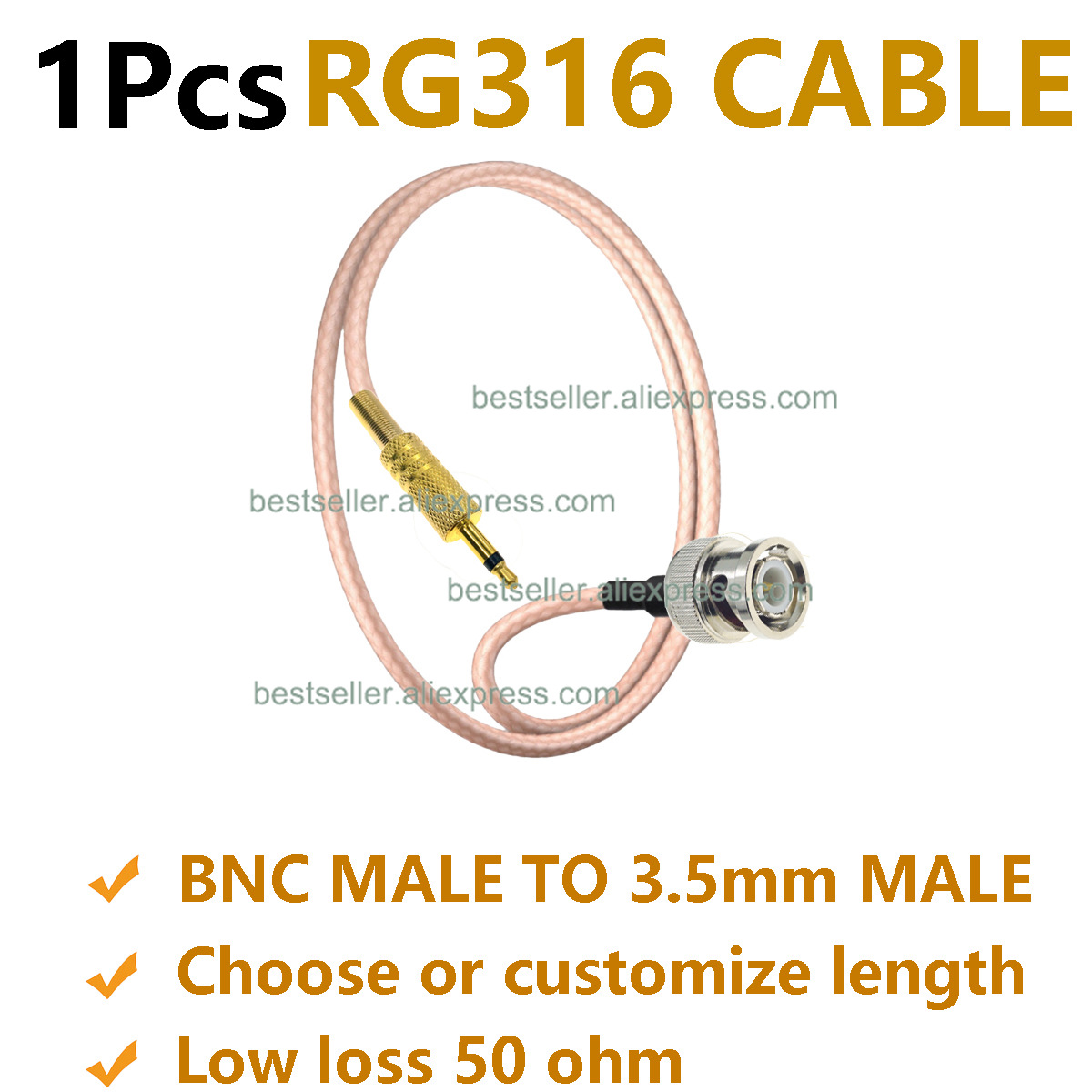 1 pièces RG316 BNC mâle à 3.5m - Jumper Wire Kit avis et prix